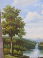 Load image into Gallery viewer, Large 6&#39; x 4&#39; Lanscape realistic oil painting waterfall original
