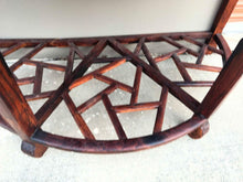 Load image into Gallery viewer, Rustic teak half-moon solid wood table
