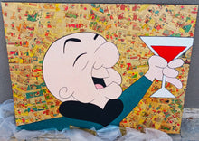 Load image into Gallery viewer, 4&#39; x 3&#39; Amazing Original Collage Art MR MAGOO Cheers! ORIGINAL signed BY PJA
