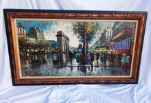 Load image into Gallery viewer, Oil Painting Henri Renard French Street Scene, Oil Painting by Henri Renard circ 1920&#39;s
