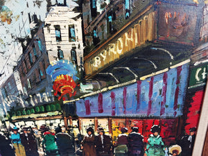 Oil Painting Henri Renard French Street Scene, Oil Painting by Henri Renard circ 1920's