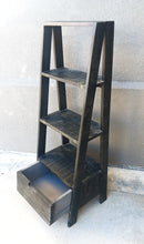 Load image into Gallery viewer, Rustic solid wood World Market Step Latter bookshelf with drawer
