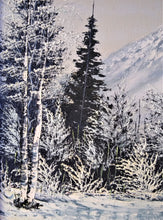 Load image into Gallery viewer, 1960&#39;s Carter 24 x 20 Hand painted winterscape  Oil on canvas gold framed
