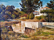 Load image into Gallery viewer, HENRY RICHARDS PAINTING CALIFORNIA Bridge Over Simeon Inlet 2 IMPRESSIONISM AMERICAN
