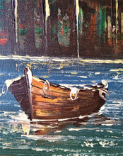 Load image into Gallery viewer, Original oil on Canvas Boats at Old Spanish Harbor signed 22&quot; x 18&quot;
