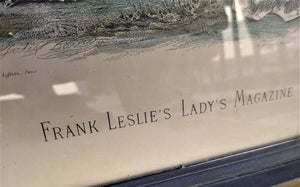 Original Frank Leslie's Lady's Magazine, 1871, NY. 52, 998.B, A. Bodin, after Emilel Preva, 1871 Framed Print