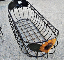 Load image into Gallery viewer, 3 Handmade sunflower wire storage baskets
