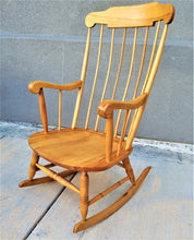 Load image into Gallery viewer, 1970s Vintage Nichols &amp; Stone Co Wooden Rocking Chair
