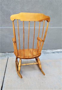 1970s Vintage Nichols & Stone Co Wooden Rocking Chair