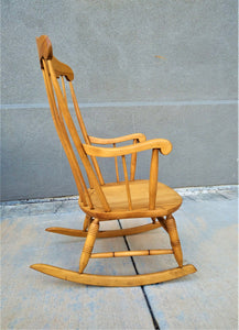 1970s Vintage Nichols & Stone Co Wooden Rocking Chair