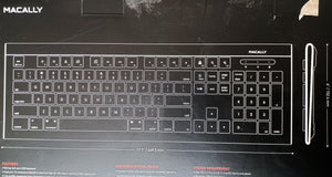 Macally 104 Key Full-Size USB Keyboard and Optical Mouse Bundle Open box